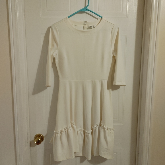 GAP Ponte Long Sleeve Ruffle-Hem Dress NWT - Picture 5 of 9